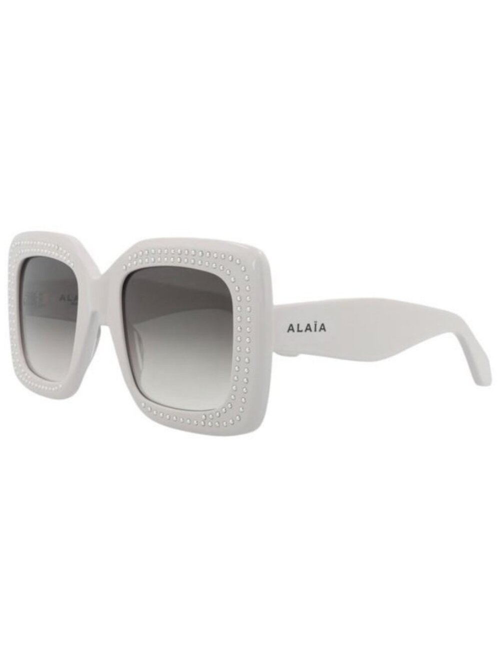 New Alaia Womens Square/Rectangle Grey Grey Grey Fashion Designer Sunglasses